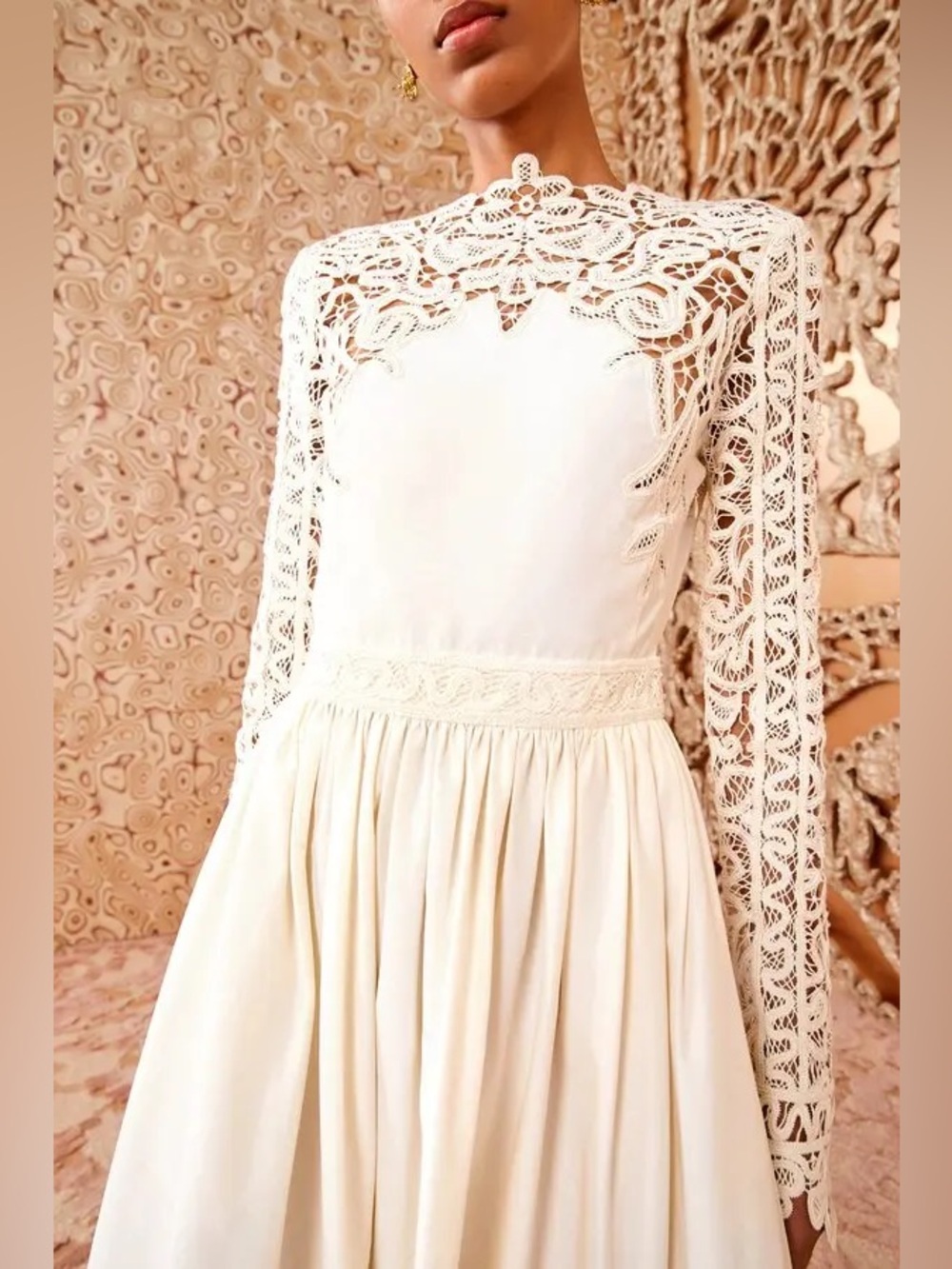 New Ulla Johnson Palermo Lace-Trimmed Cotton And Silk Dress SizeUS8 - Picture 4 of 15